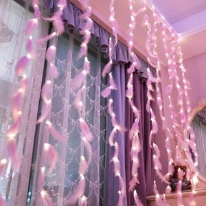NEW White LED Feather String Lights